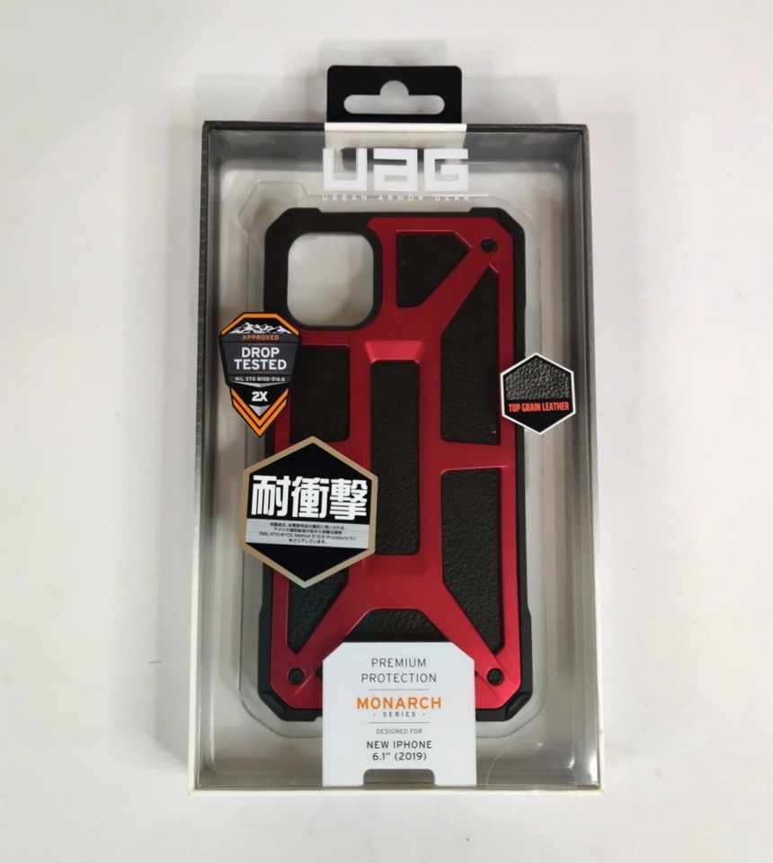 URBAN ARMOR GEAR(UAG) iPhone 11(6.1)MONARCH Case 米軍MIL規格クリア 耐衝撃 ケース カバークリムゾン拍卖