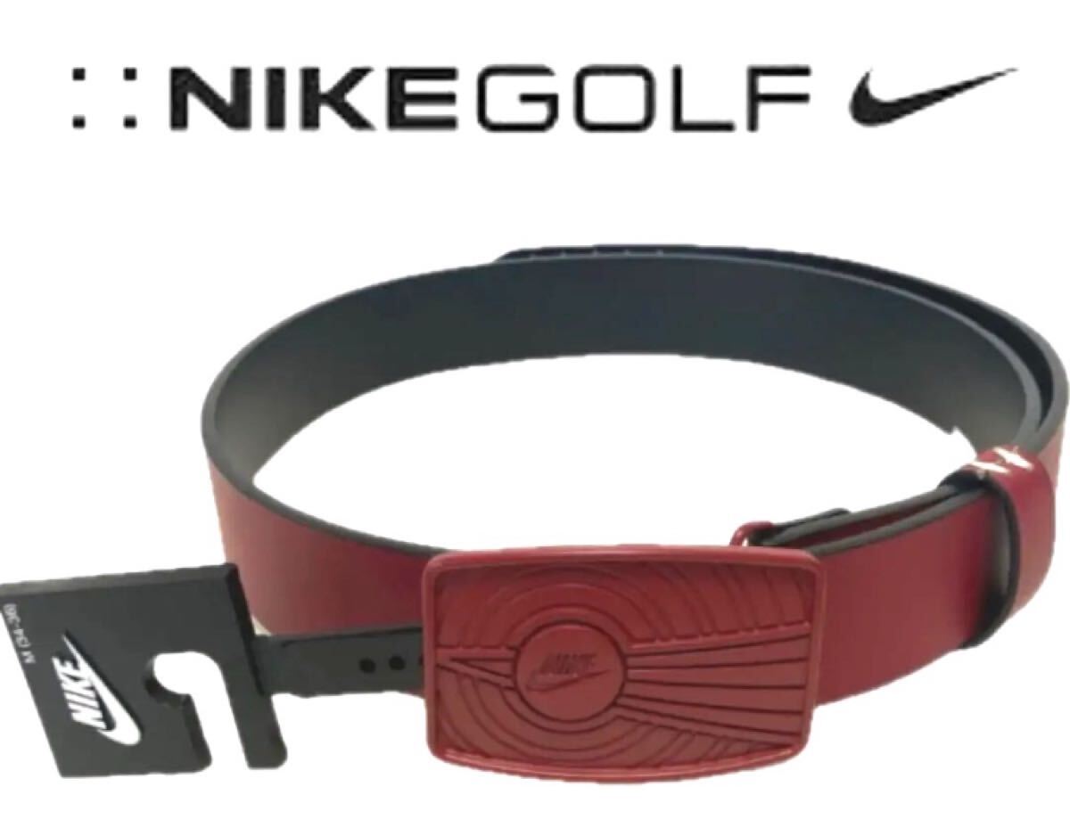 送料無料 新品 NIKE golf belt ゴルフ ベルト M RED拍卖