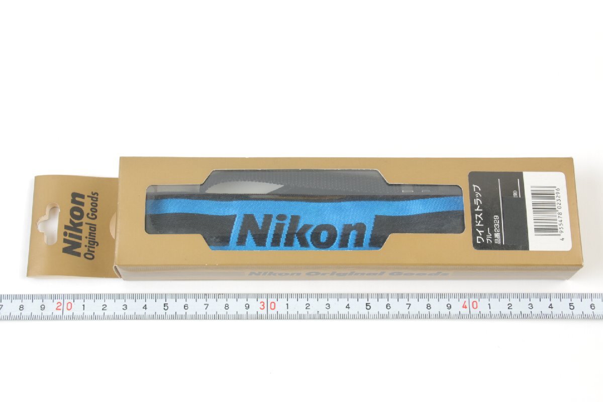 ※ 新品展示品 未使用品 純正 ヴィンテージ Nikon ニコン ワイドストラップ ブルー 青 2329 1260拍卖