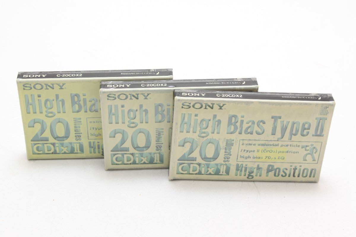 ※ 新品 SONY ソニー カセットテープ 3本組 CDIX II 20分 TYPE II C20-CDX2 ハイポジ HIGH POSI 3723拍卖