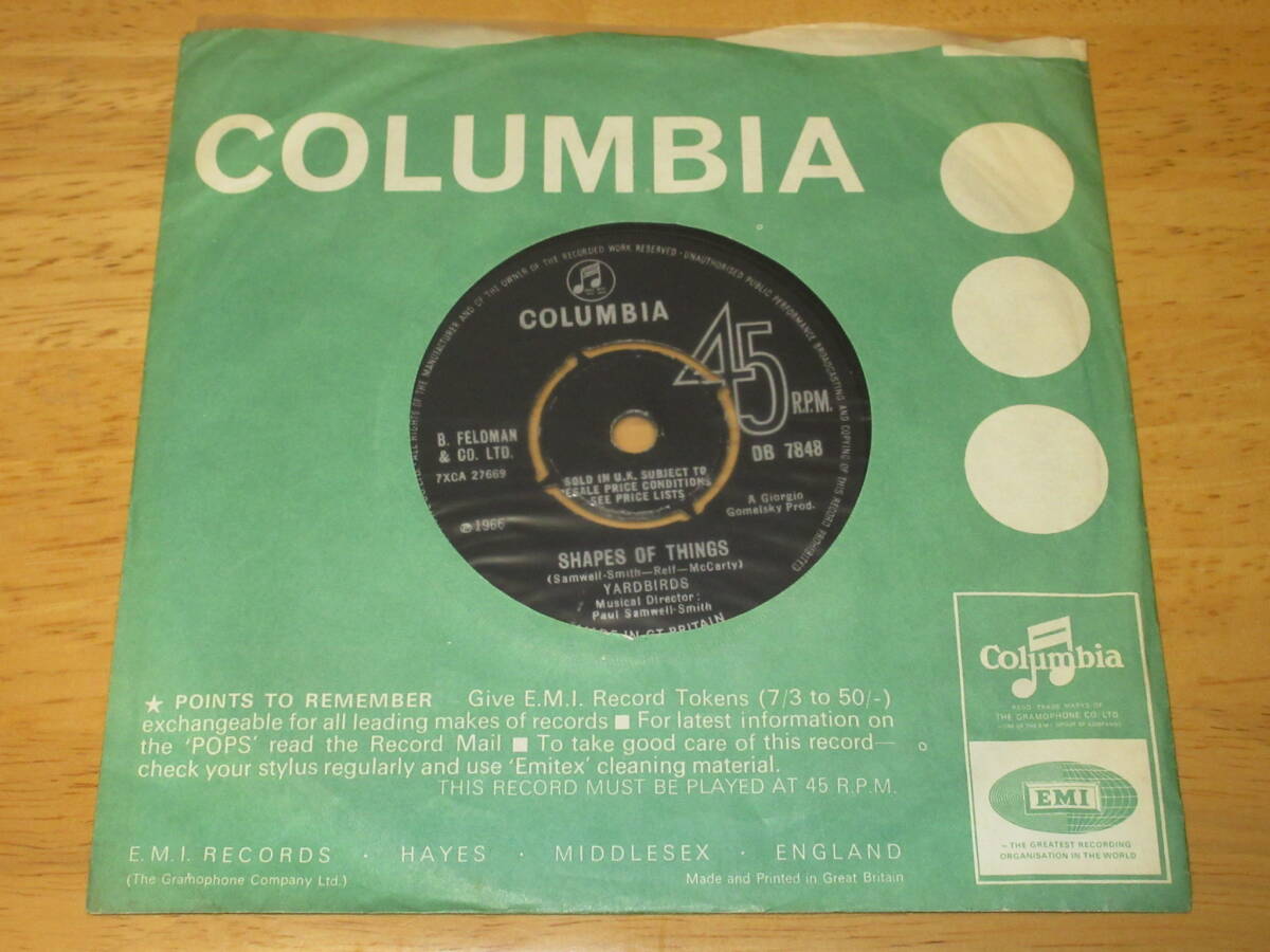 ◆◇THE YARDBIRDS(ヤードバーズ)【SHAPES OF THINGS/YOU'RE A BETTER MAN THAN I】英盤シングル/DB 7848/COLUMBIA◇◆拍卖