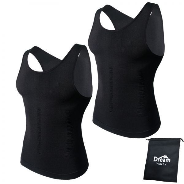 【理学療法士推奨】加圧インナー メンズ タンクトップ インナーシャツ 2枚 インナー 筋トレ インナーマッスル トレーニング Lサイズ D217拍卖