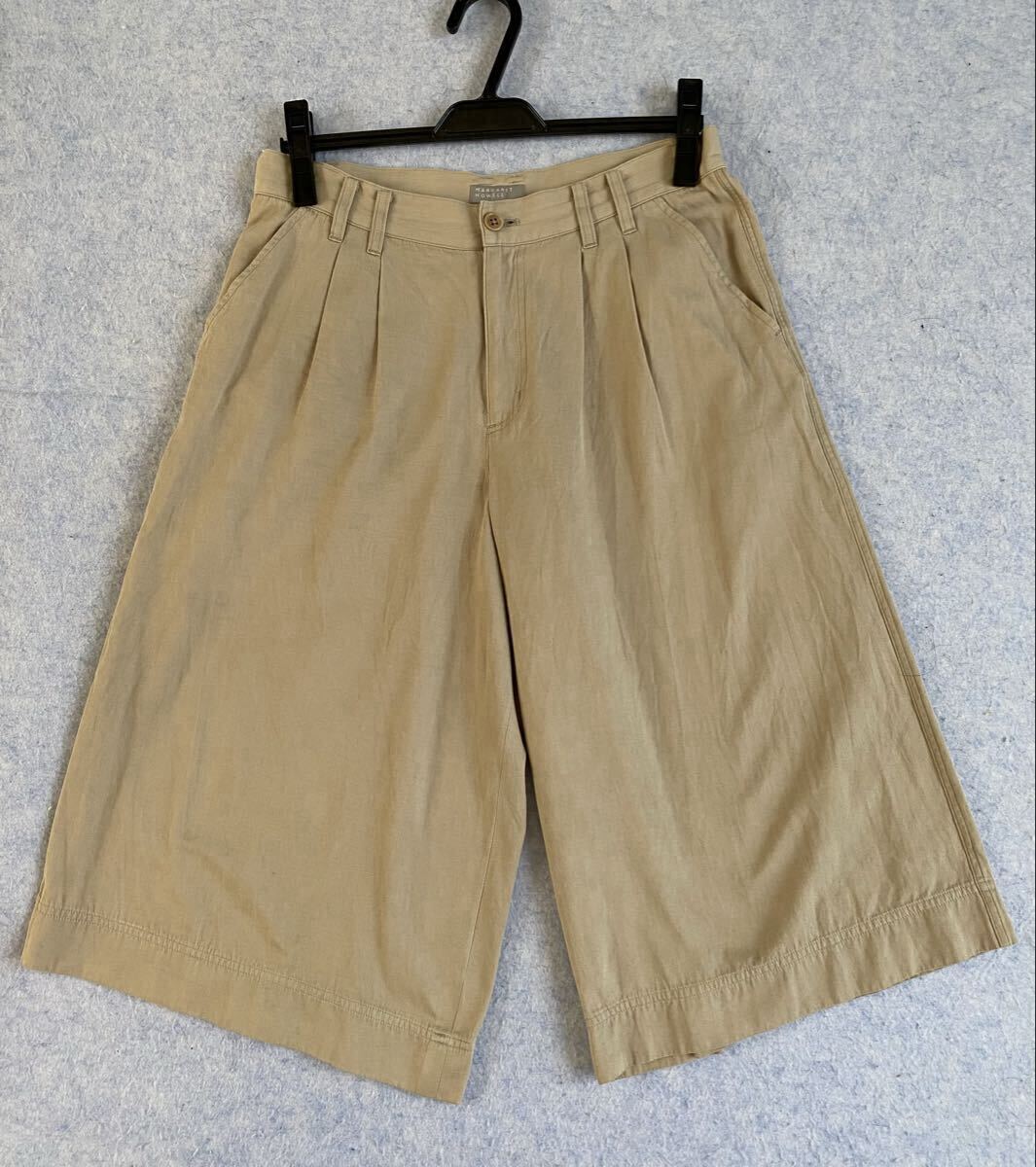 MARGARET HOWELL マーガレット ハウエル ショート パンツ キュロット スカート サイズ 3(L相当)TWILL TROUSERS 日本製拍卖
