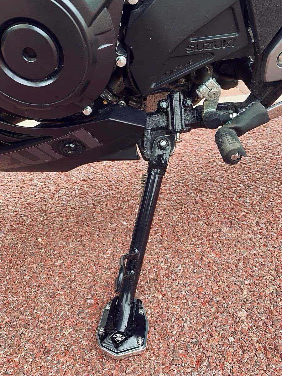 GSX-S1000KATANA GSX250R Vストローム GSR250用 サイドスタンドプレート ブラック拍卖