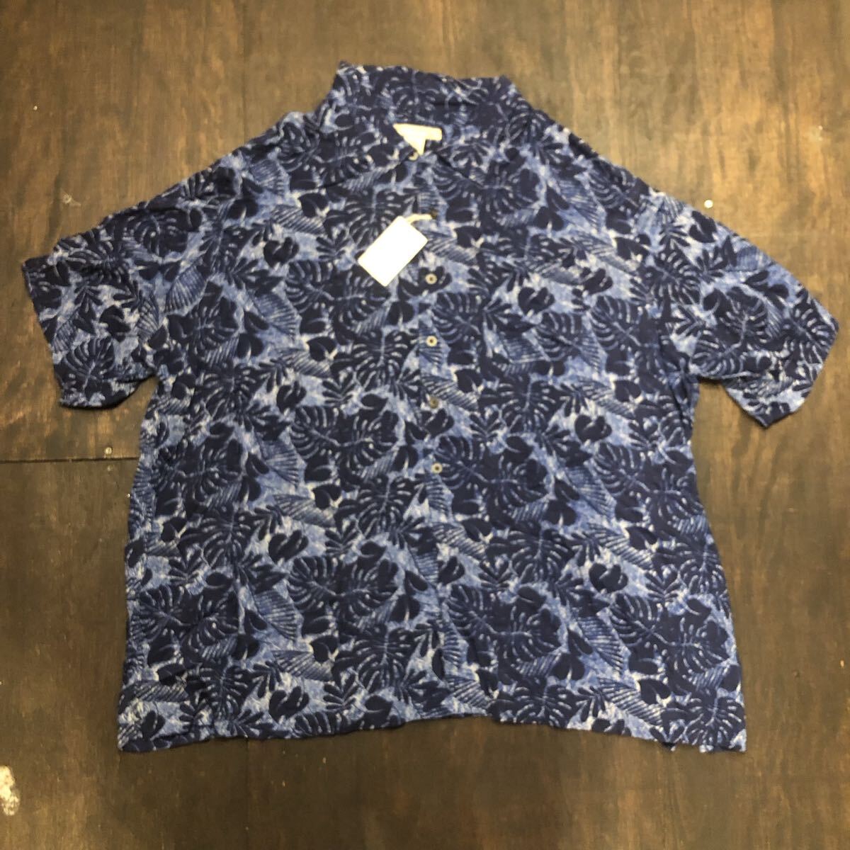 island passport アロハシャツ バングラディッシュ製 レーヨン 半袖 シャツ ボタニカル 花柄 ビッグサイズ サマーウェア 3XL拍卖