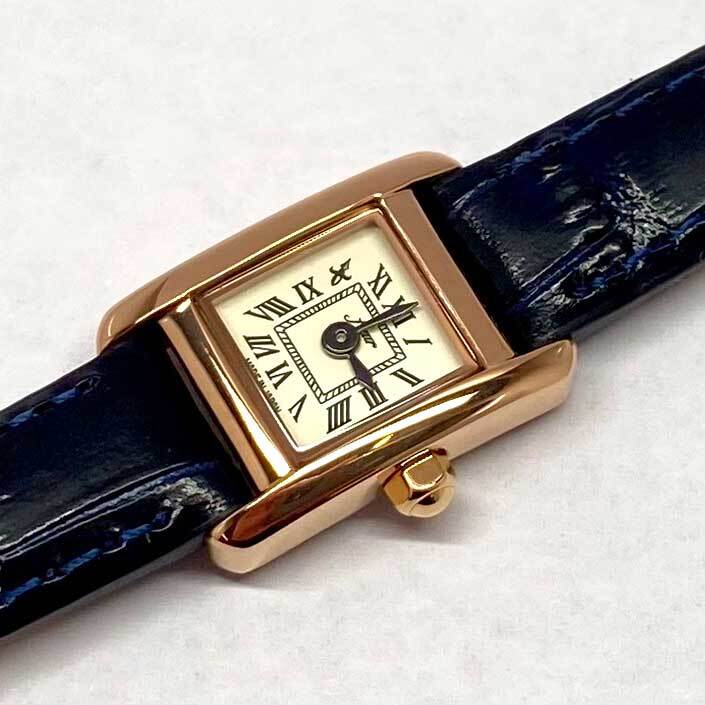 【電池交換済み 2025年8月】未使用品 Fleur フルール レディース 腕時計 クォーツ ピンクゴールド 本革 牛革 / BY-1057拍卖