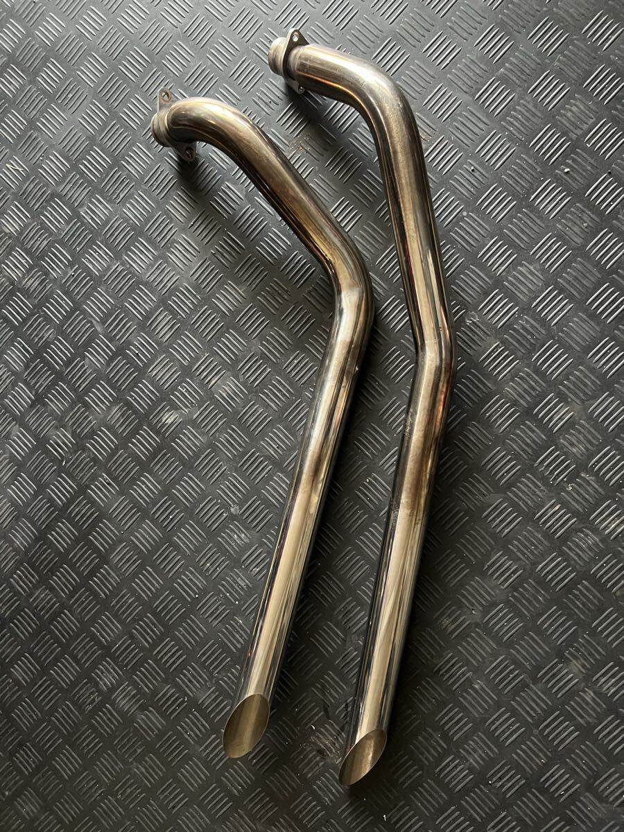 HONDA スティード400 NC26 スラッシュカットマフラー STEEDフルエキ ドラッグパイプ バッフル付き拍卖