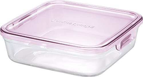 iwaki イワキ 耐熱ガラス 保存容器 ピンク 角型 L 1.2L パック&レンジ KC3248N-P拍卖
