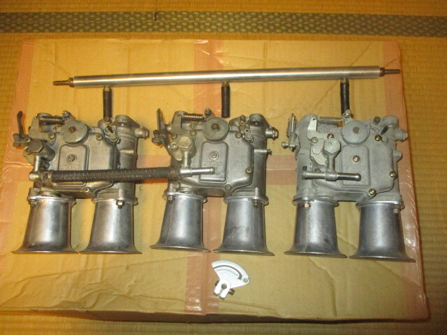 ソレックス44・4型・SOLEX 当時物 75㎜ロングファンネル+オマケ付き 3基 美中古 L型・ハコスカ・ケンメリ・S30Z拍卖