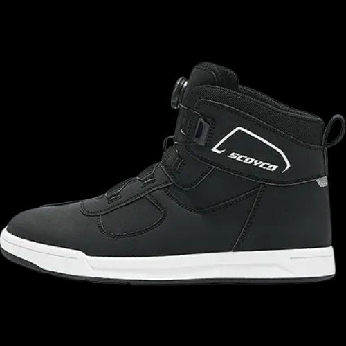 在庫あり SCOYCO スコイコ ライディングシューズ MT074 ジャパンフィット カラー:BLACK/WHITE サイズ:27.0cm拍卖