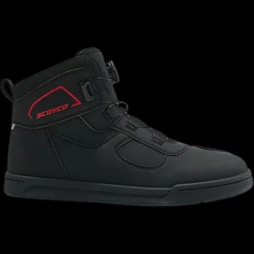 在庫あり SCOYCO スコイコ ライディングシューズ MT074 ジャパンフィット カラー:BLACK/RED サイズ:26.0cm拍卖