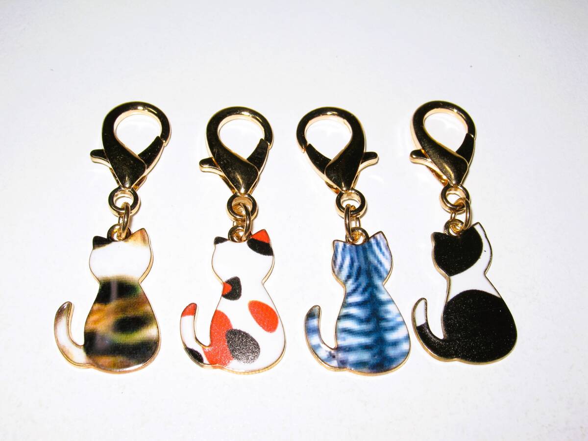 【後ろ姿 にゃんこ キーホルダー 4種類】A 猫 ねこ ストラップ キーチャーム おしゃれ かわいい レディース ガールズ メンズ ボーイズ拍卖