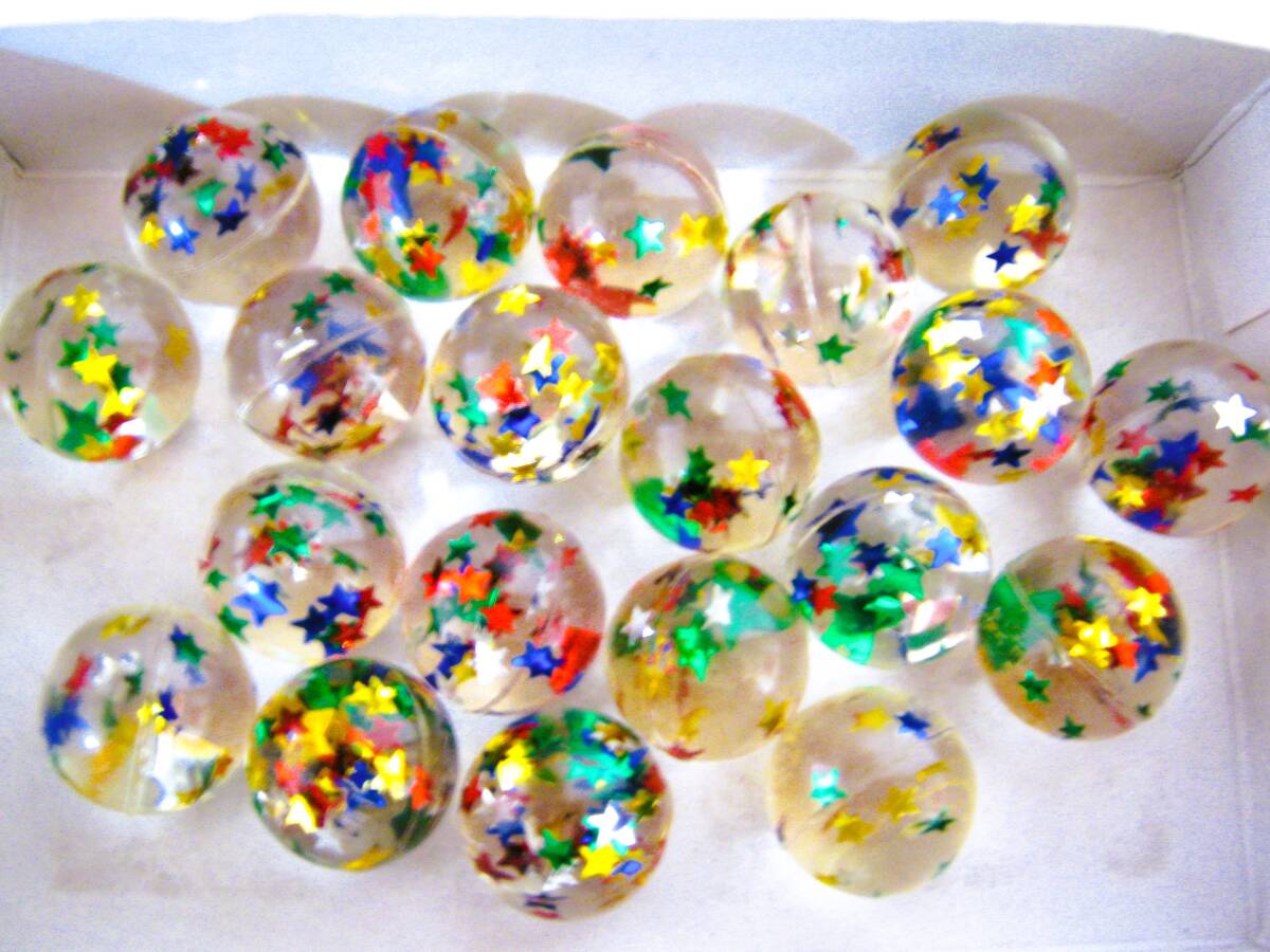 カラフル!【スーパーボール キラキラスター☆ 20個セット 】キレイ 綺麗 イベント 子供会 お祭り スーパーボールすくい 星 子供会 縁日拍卖