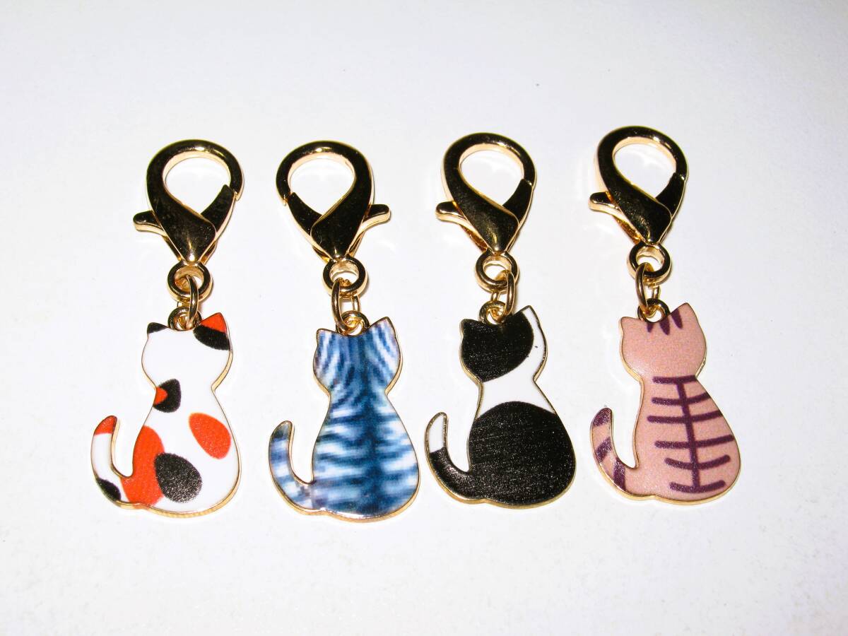 【後ろ姿 にゃんこ キーホルダー 4種類】B 猫 ねこ ストラップ キーチャーム おしゃれ かわいい レディース ガールズ メンズ ボーイズ拍卖