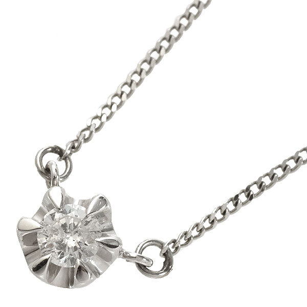送料無料 本物 一粒ダイヤモンドネックレス PT850プラチナ ダイヤ0.18ct ペンダント レディース メンズ 上品 おしゃれ 普段使い シンプル拍卖