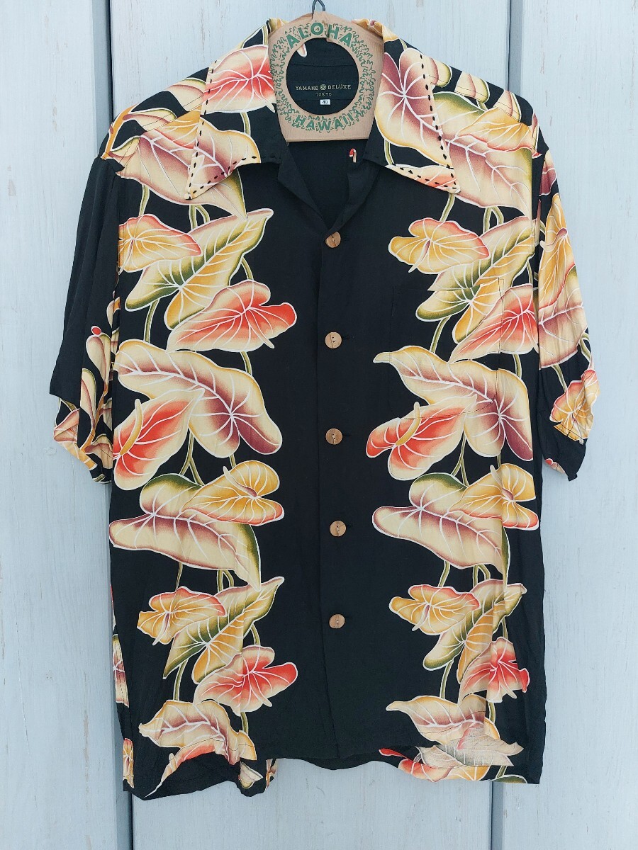 EVISU エヴィス ヤマネデラックス アロハシャツ 40 アンスリウム柄 エビス ハワイアン 拍卖