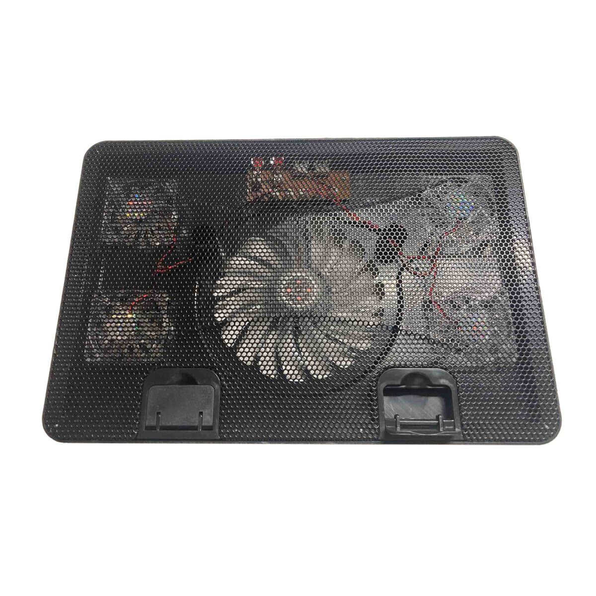 ノートパソコン冷却パッド 5つファン搭載 クーラースタンド 冷却台 静音 切替スイッチ付き 15.4インチ対応 ブラック;J3806;拍卖