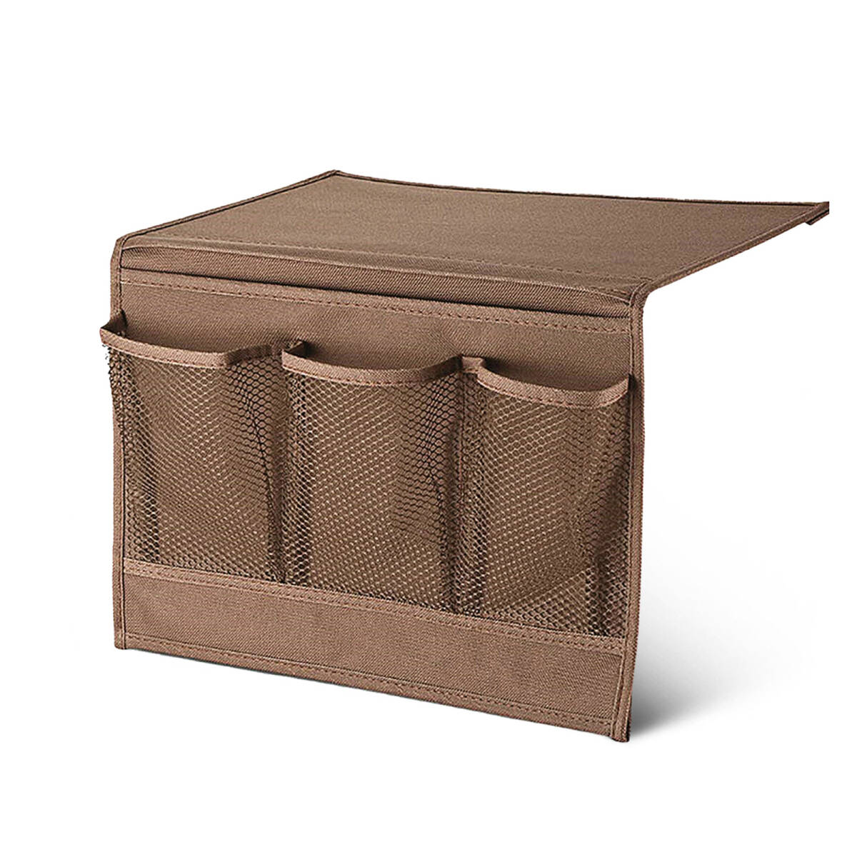 ベッドサイド収納ポケット デスク テーブル 小物整理用ポーチ 日用品仕切り用収納袋 吊り下げ収納バッグ 大容量 小物入れ ブラウン ;J239;拍卖