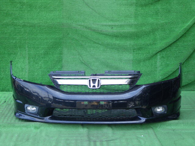 RB1 RB2 後期 オデッセイ アブソルート 純正フロントバンパー ロア グリル フロントスポイラー エアロ フォグ付 黒 71101-SFEW-R000拍卖