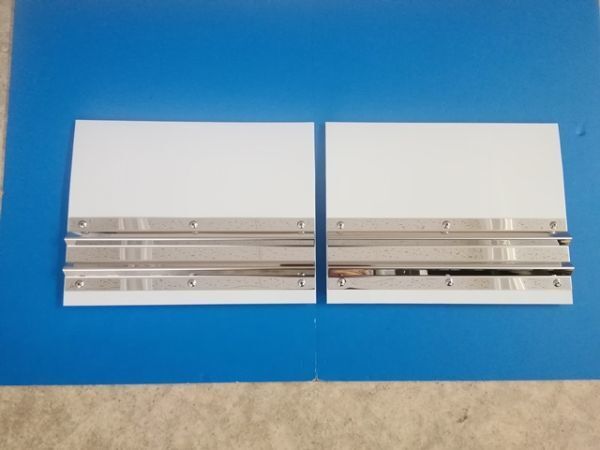 2t用 EVA フロント泥除け 幅420mm×縦270mm×厚み2mm ホワイト 鏡面ウエイト 二山折り 2枚セット拍卖