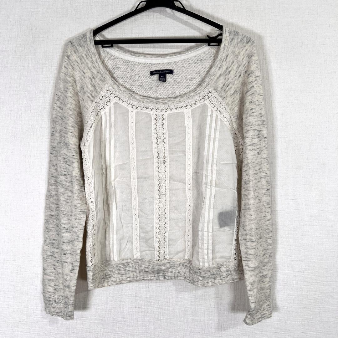 【American Eagle Outfitters】アメリカンイーグルアウトフィッターズ ニット カットソー トップス レディース Mサイズ【a012】拍卖