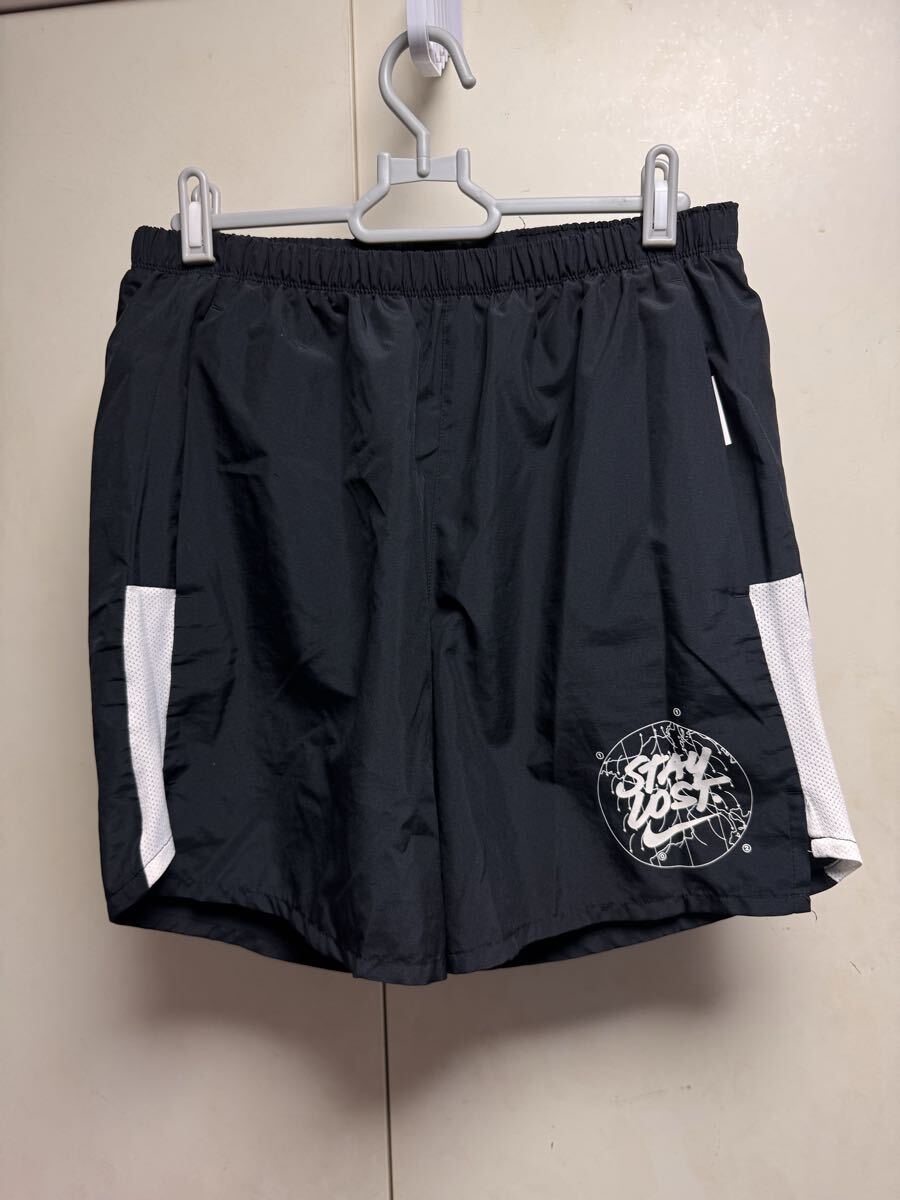 送料格安スピード発送!美品★NIKEナイキランニングパンツインナー付き黒ステイロスト★Mサイズ登山トレランマラソン拍卖