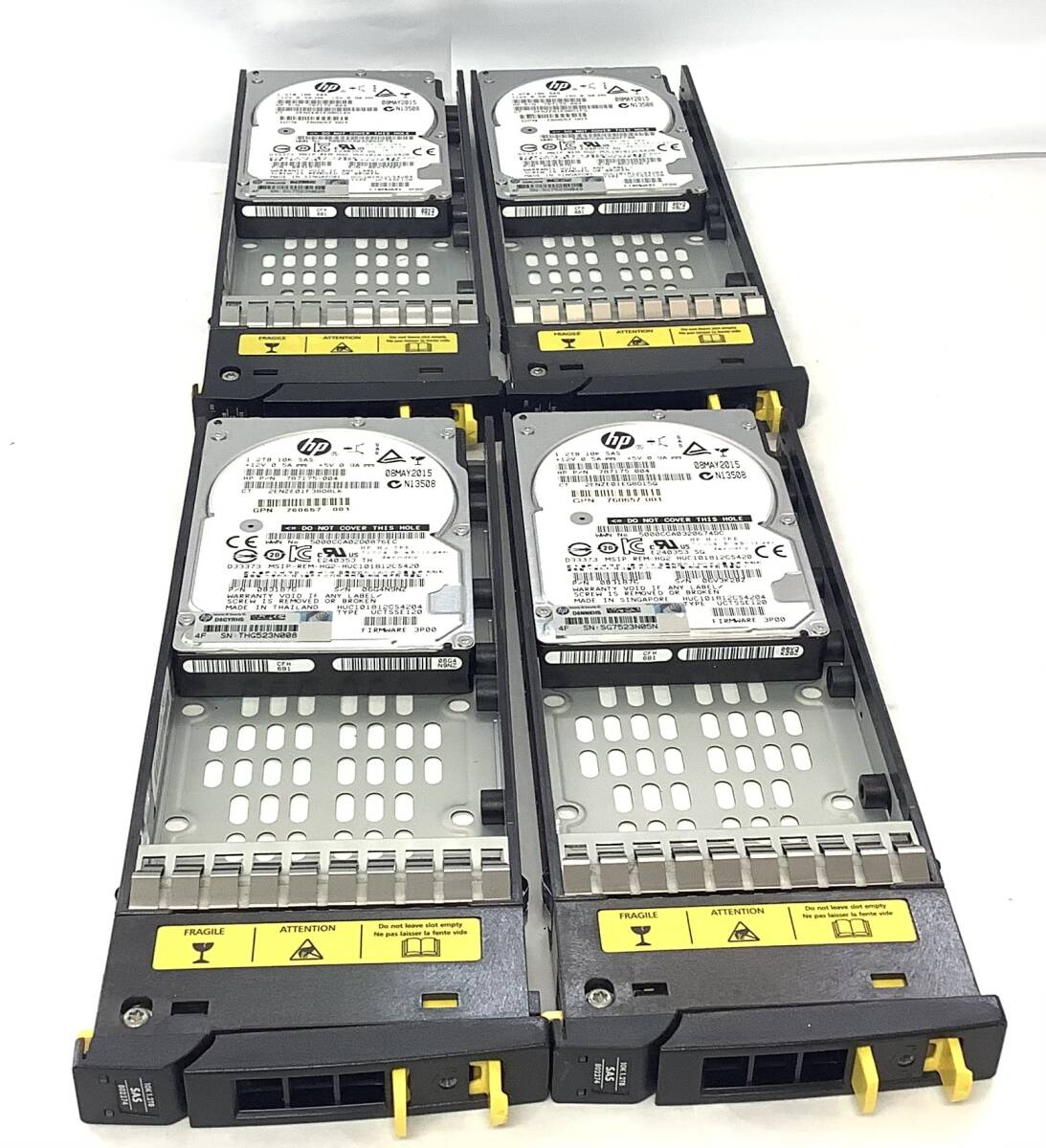 S7081535 HP 1.2TB SAS 10K HDD 4点 【中古動作品】071016拍卖