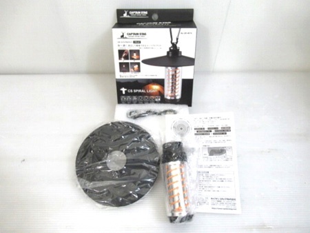 キャプテンスタッグ CAPTAIN STAG CS スパイラルライト USB充電式 ブラック UK-4074 美品中古■拍卖