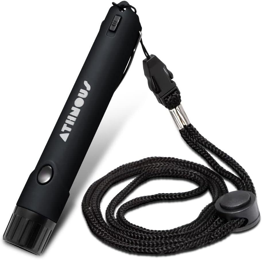【新品】 ATHNOUS(アスナス) 電子ホイッスル 防水 防災 防犯 熊除け 超軽量 大音量 ブラック拍卖