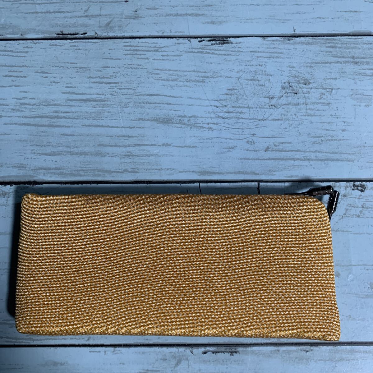 がま口 ケース メガネケース メガネ入れ 黄色 和小物 ちりめん 絣 (A-2746)拍卖