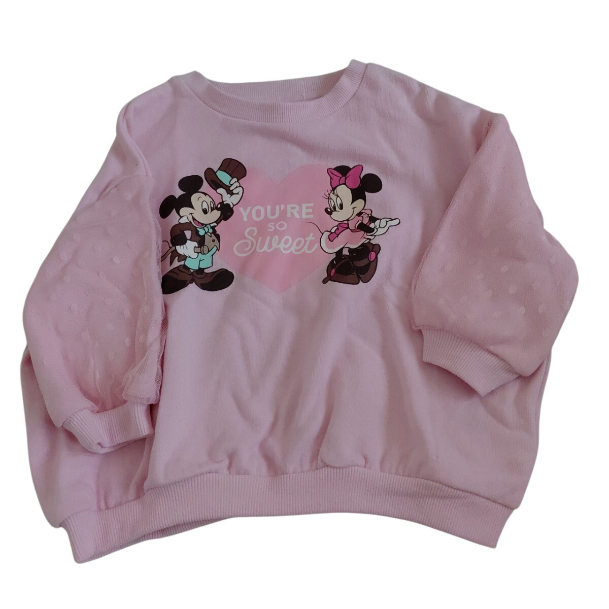 ☆タグ付き☆ミッキー&ミニーの薄手トレーナー(90cm)拍卖