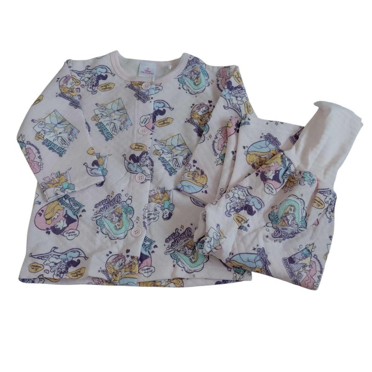 ☆タグ付き☆ディズニープリンセスのキルトパジャマ(90cm)拍卖