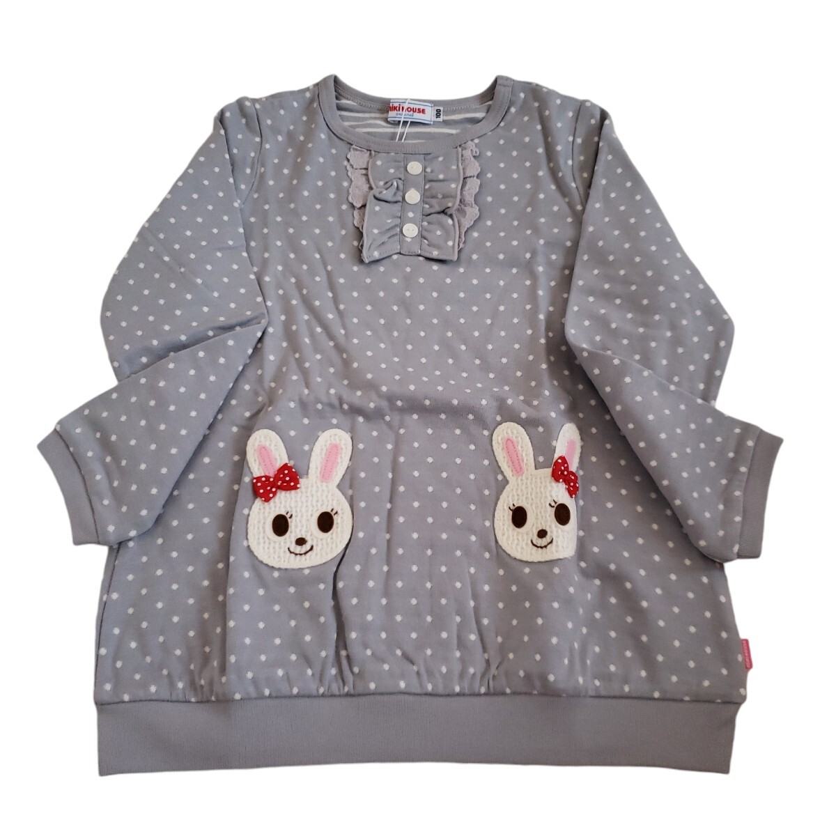 ☆タグ付き☆ミキハウス ツインうさこちゃんの薄手トレーナー(80cm)拍卖