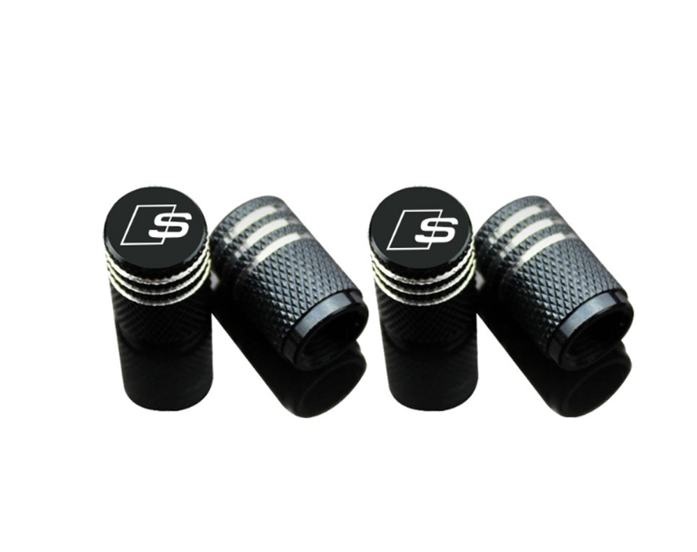 アウディAudi S Line タイヤ エアーバルブキャップ 黒 4個 A3 S3 A4 S4 RS4 A5 S5 A6 S6 A7 S7 A8 S8 TT Q5 Q7拍卖
