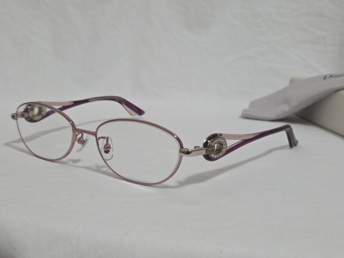 正規レア ディオールDior CDロゴ ラグジュアリー ジュエリーフレーム アイウェア ピンクゴールド オープンクロス サングラス○眼鏡 付属有拍卖