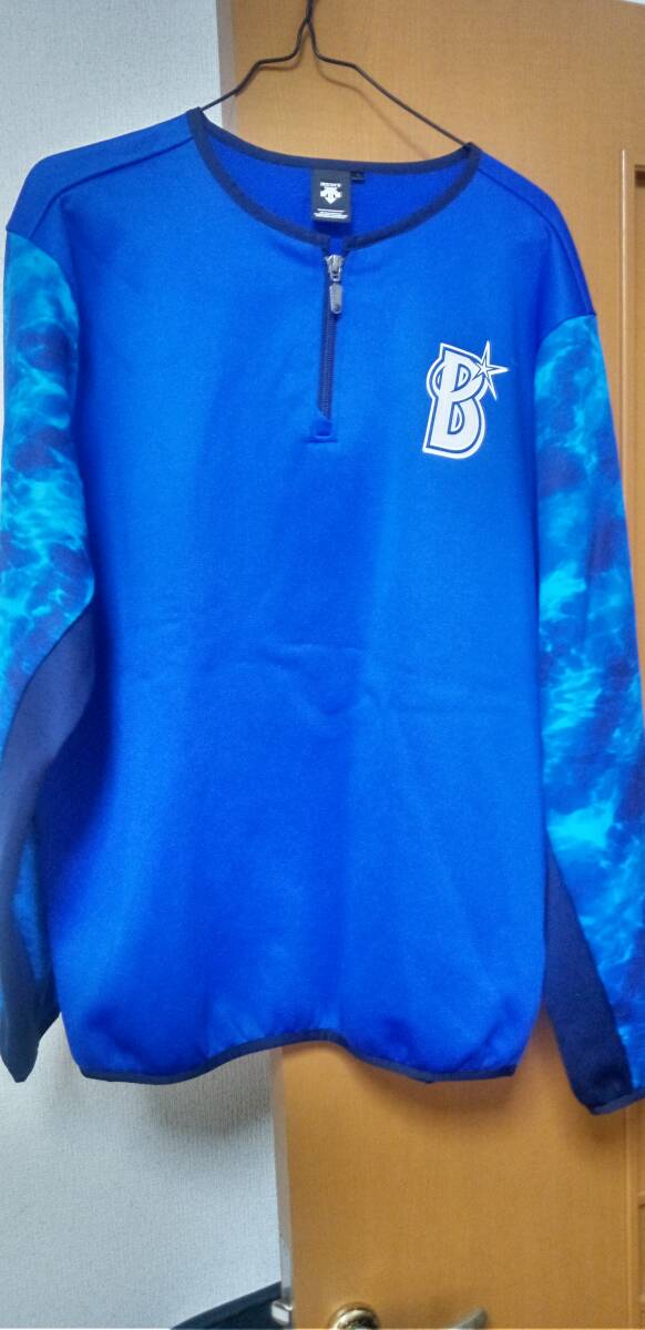 横浜DeNAベイスターズ オーセンテイックチームウェア ハーフジッププルオーバー サイズL 2022 定価12,000円拍卖