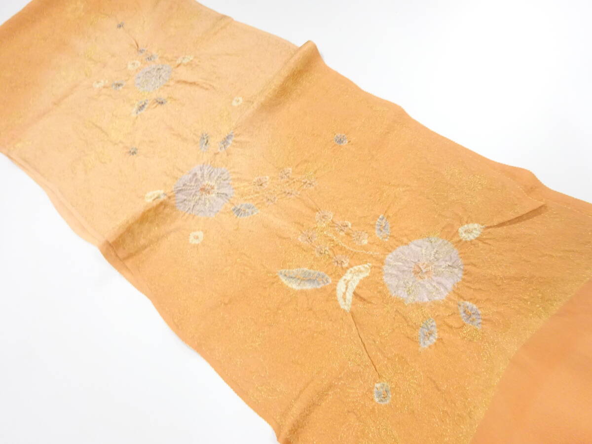 【1円スタート】 上質 未使用品 正絹 絞り 辻ヶ花模様 帯揚げ (GAH1K3F-020)拍卖