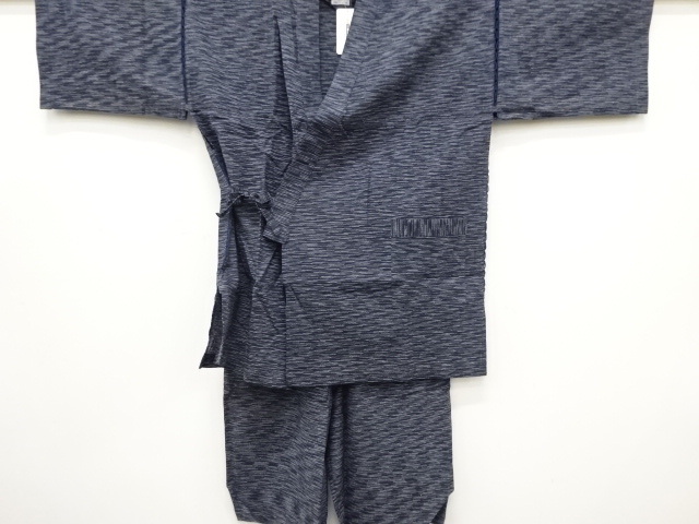 新品 未使用品 横段模様織り出し 男物 甚平 上下セット ブランド甚平 WELDON (HA2K-014)拍卖
