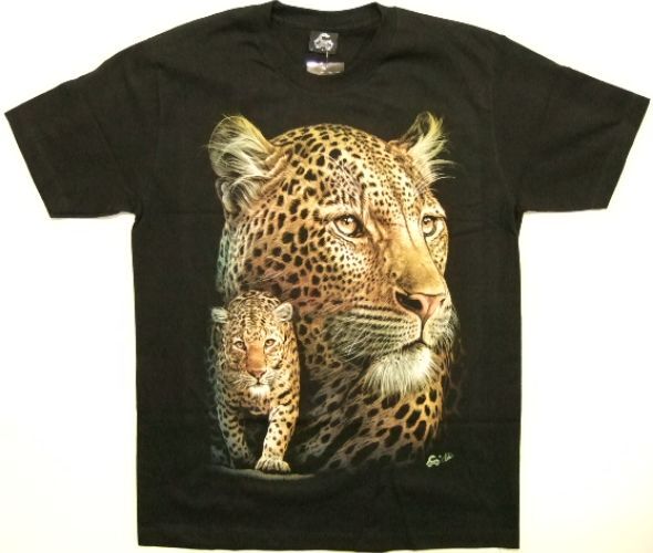 横浜最新 華麗なるドアップのヒョウ ♪魅惑の夜光仕上げTシャツ サイズ L 送料無料 ξtsξ ξ ξanξ ξ55拍卖