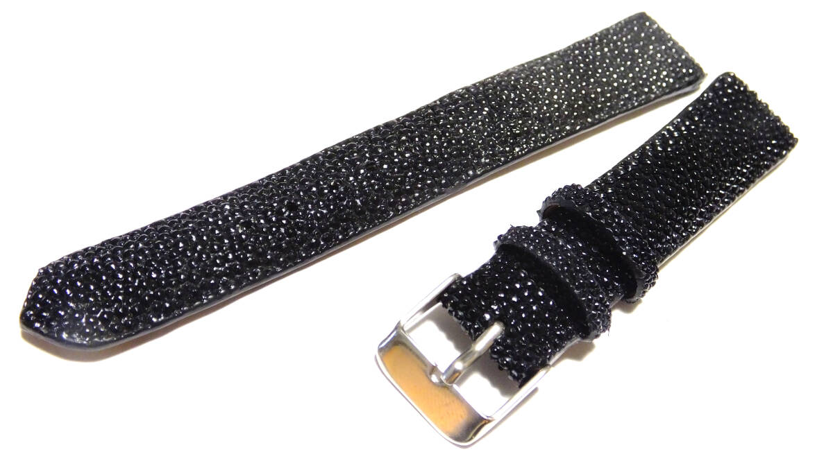 エイ革 スティングレイ 黒 18mm STNRA 少し長め拍卖