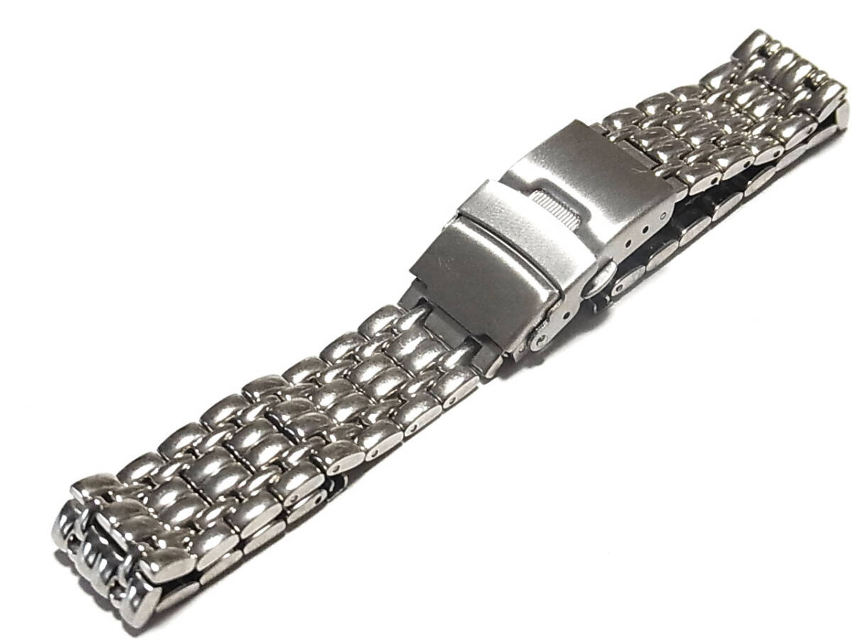 デッドストック 6連風無垢 蛇腹仕様 Wロックバックル 18mm 406R1810拍卖