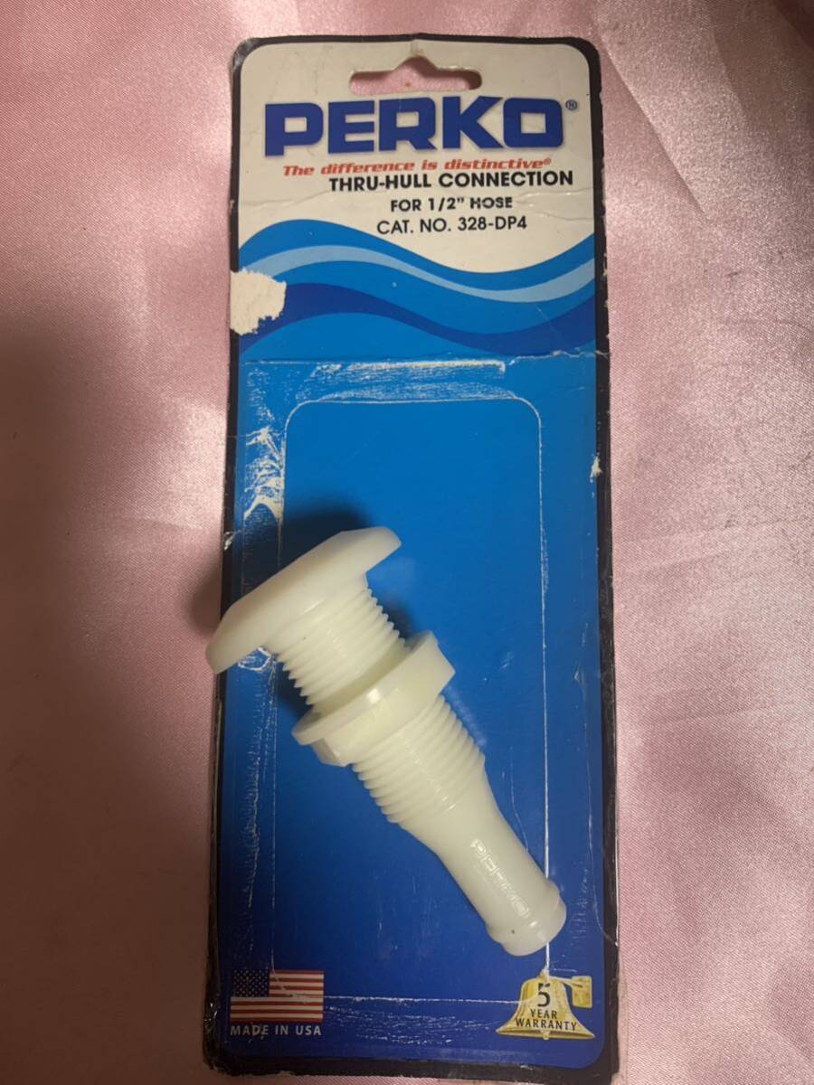 PERKO スルハル フィッティングストレート 1/2(13mm)ホース用 新品 ビルジポンプ ライブウェル プラスチック拍卖