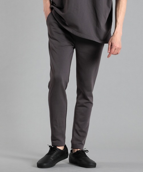 【定価12,100円】LANVIN en Bleu 2024SS 9.5オンス セットアップ スキニー スウェットパンツ チャコールグレー 50 美品拍卖