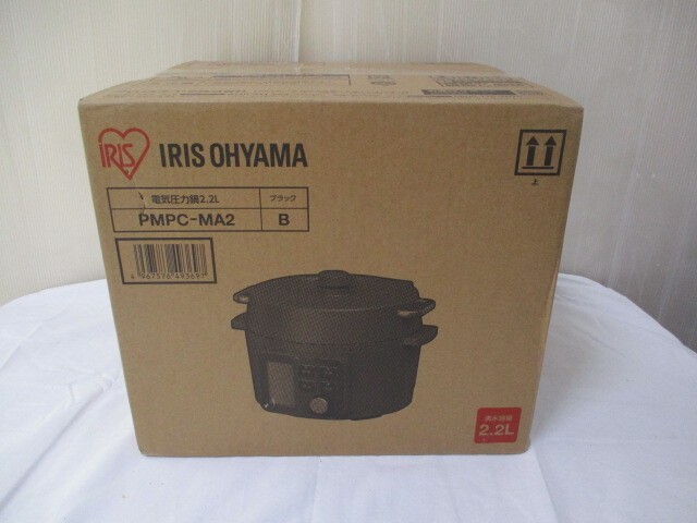 G∀222 電気圧力鍋 アイリスオーヤマ PMPC-MA2-B 2.2L ブラック 2024年製 未使用品 検:IRIS OHYAMA 低温調理 炊飯 卓上鍋拍卖