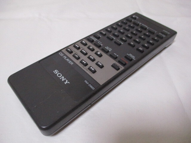 G≫74 リモコン SONY RM-D920 中古品 純正 オーディオリモコン ソニー 赤外線発光確認済み 検:希少/レア/入手困難/オーディオ機器拍卖