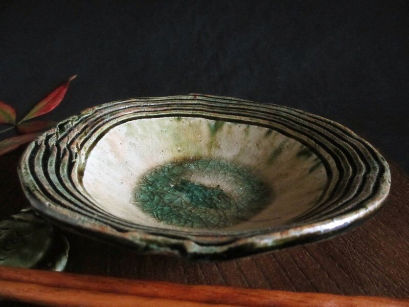 中鉢 ビードロ 織部 取鉢 早蕨窯 佐藤和次 S-517拍卖