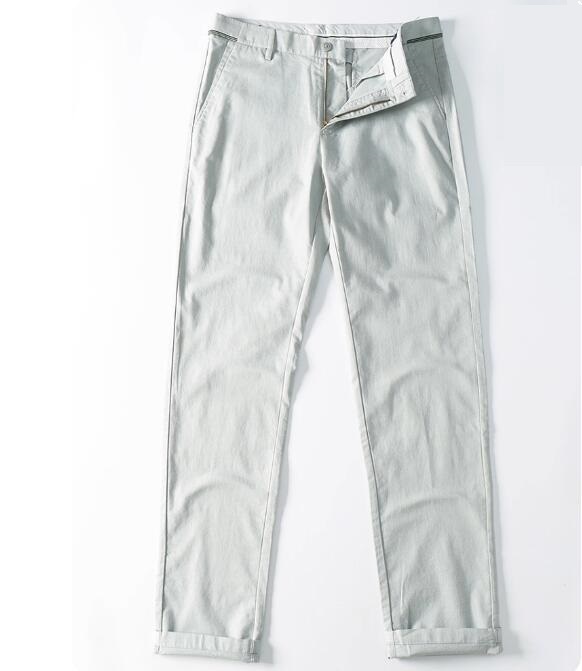 人気品新品綿麻混イージーパンツ メンズ サマー スラックススリム微ストレッチ ズボン 薄手 涼しい 春夏 パンツ テーパード/ライグリーン拍卖