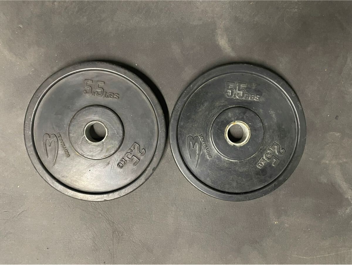 ◯EW9369 ボディメーカー ダンベル プレート 2.5kgx2◯拍卖