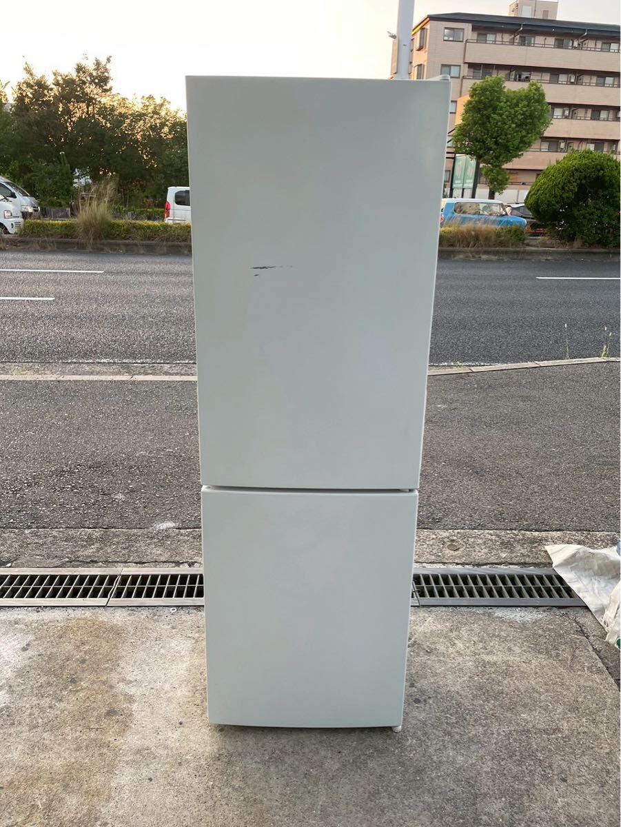 ◯GW9390 MAXZEN マクスゼン 2ドア冷凍冷蔵庫 157L JR160ML01WH 22年製◯拍卖