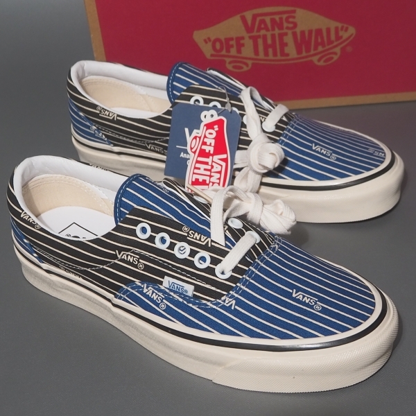 デッド!! 新品 US 9 / 27cm VANS ERA 95DX Anaheim Factory アナハイム エラ 青x黒 ストライプ USA企画拍卖